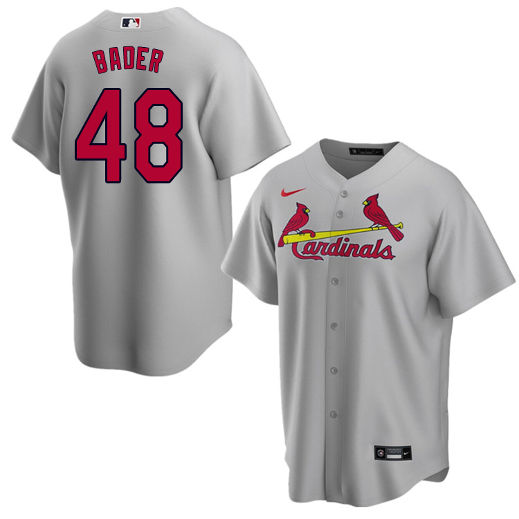 Nike Men #48 Harrison Bader St.Louis Cardinals Baseball Jerseys Sale-Gray